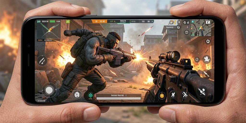 Screenshot yang menampilkan aksi seru dari gameplay FPS 369ZK.