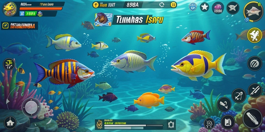 Tampilan gameplay seru dalam game Tembak Ikan.
