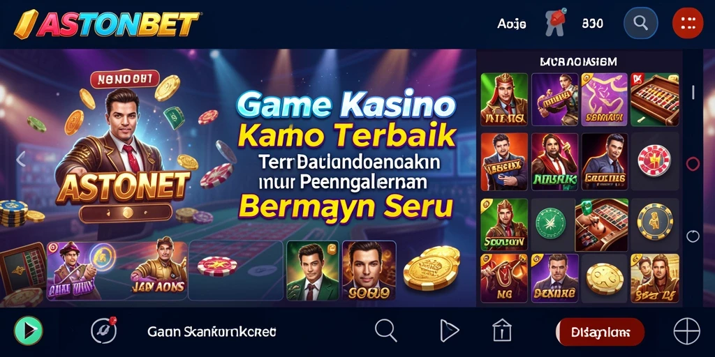 Screenshot ASTONBET menampilkan gameplay Kasino yang seru dan menarik.