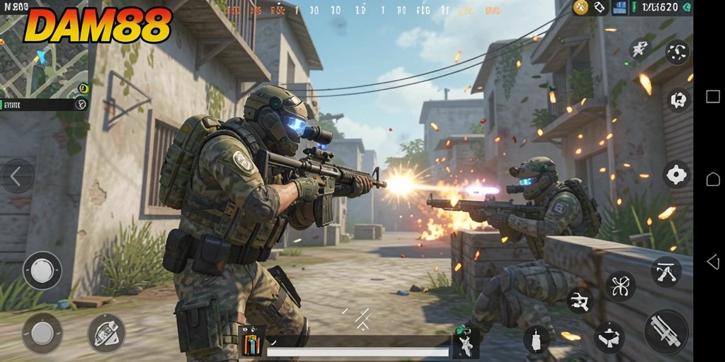 Screenshot gameplay penuh aksi dalam DAM88 dengan grafis yang memukau.