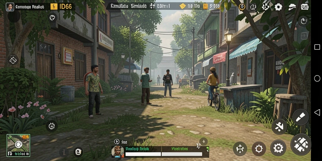 Screenshot dari gameplay ID66 menunjukkan interaksi yang dinamis dalam simulasi kehidupan.