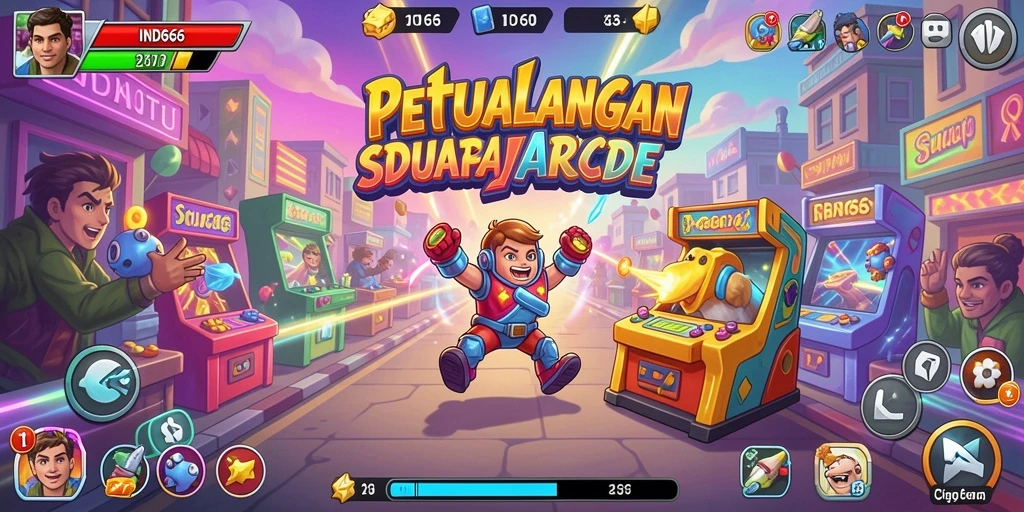 Tangkapan layar menunjukkan gameplay seru dan penuh aksi dalam IND666.