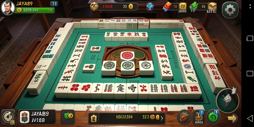 Tampilan gameplay <strong>JAYA89</strong> yang menawan dengan ubin Mahjong.