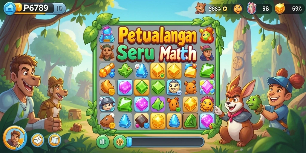 Tampilan gameplay seru dari game Match-3 JP6789.