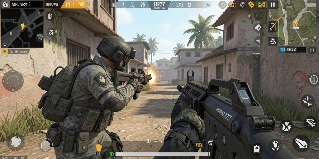 Screenshot MPL777 menampilkan aksi gameplay FPS yang mendebarkan.