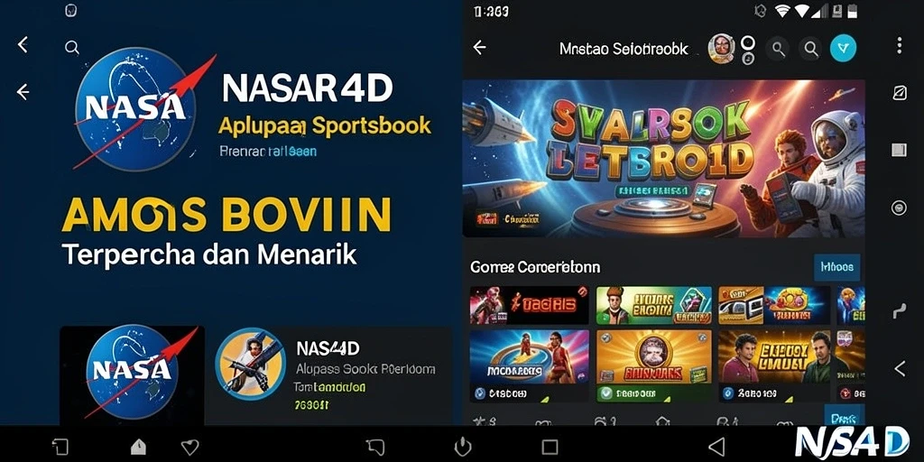 Tampilan antarmuka interaktif dan menarik dari aplikasi Sportsbook NASA4D.