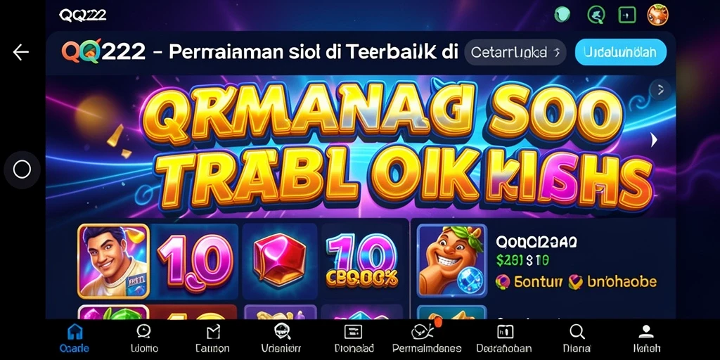 Tampilan menarik gameplay Slot di QQ222 yang menghibur.