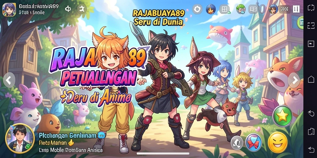 Screenshot gameplay RAJABUAYA89 menampilkan pertempuran karakter anime.